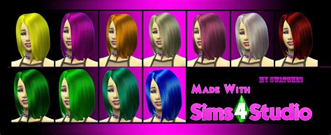 My Sims 4 Blog Goth Bob Hair For Females By Laracroftfan1 Sims 4 Studio