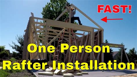 Garage Rafters How To Install Rafters By Yourself One Person Build