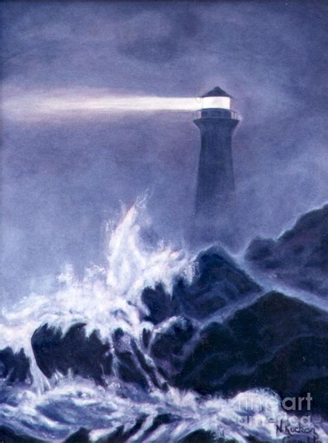 Lighthouse Storm Painting At Explore Collection Of