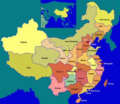 China Map With Regions