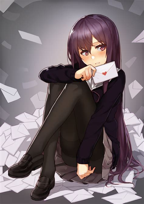 Letter Girl Cute Love Anime Art Beautiful