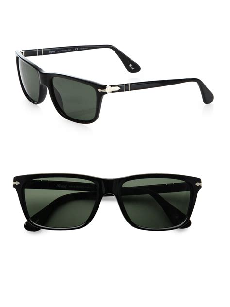 Lyst Persol Acetate Rectangular Sunglasses In Black For Men