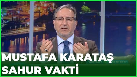 Prof Dr Mustafa Karataş İle Sahur Vakti 30 Nisan 2020 YouTube