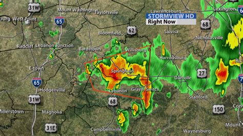 Severe Thunderstorm Warning Issued For Parts Of Area Wdrb Weather Blog