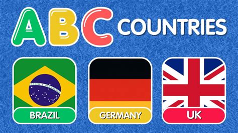 Abc Countries For Kids Countries Alphabet And Facts For Kids Learn