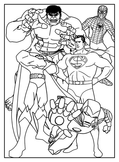 150 Desenhos De Super Heróis Para Colorir E Imprimir