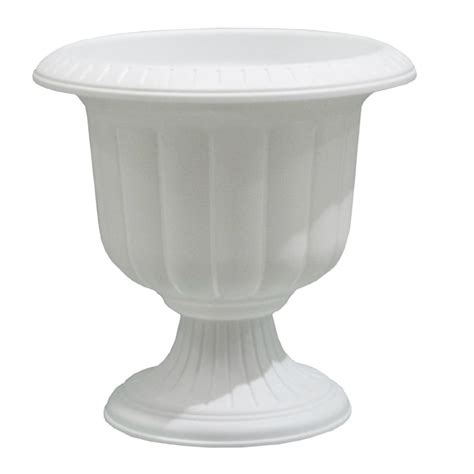4 Ea Novelty Mfg 38192 19 White Classic Plastic Porch Urn