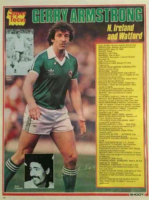 Gerry Armstrong Of Northern Ireland In 1980 Football Icon Uk Football Retro Football World