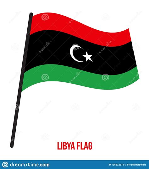 Libya Flag Waving Vector Illustration On White Background Libya