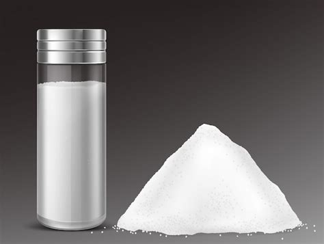 Free Vector Glass Salt Shaker And Pile Of Salt