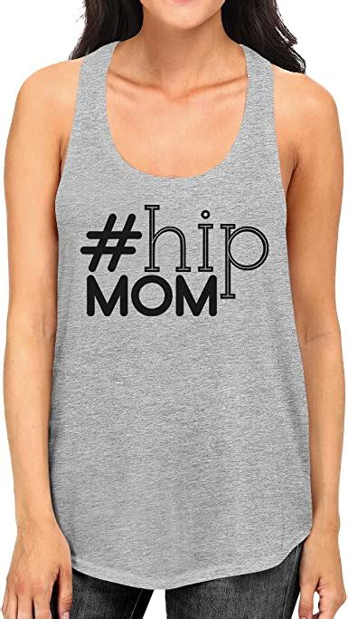 Hip Mom Womens Grey Graphic Tank Top Ideas For New Moms X Large Clothing