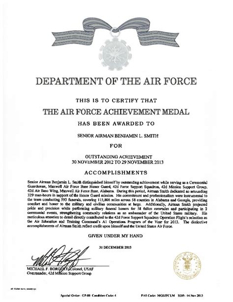 The achievement medal was first proposed as a means to recognize the the united states coast guard created its own achievement medal in 1967; AF Achievement Medal.PDF