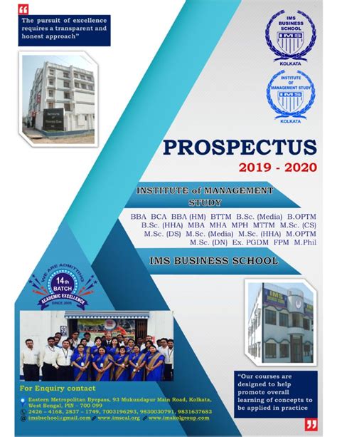 Prospectus Institute Of Management Study Ims Kolkata
