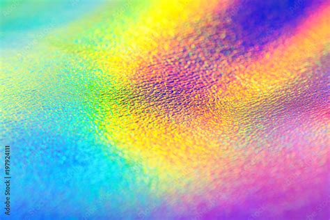 Fotografia Do Stock Rainbow Real Holographic Foil Texture Background