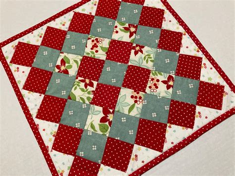 Floral Quilted Table Topper Patchwork Quilted Table Runner Etsy