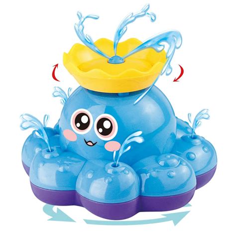 Senleer Bath Toys Octopus Water Spray Random Color Toy Function