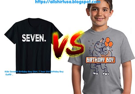 Kids Seventh Birthday Boy Shirt 7 Year Old Birthday Boy Vs Birthday