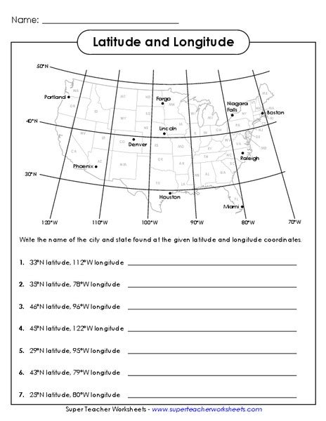 Longitude is the angular distance measured in degrees. Latitude and Longitude Worksheet for 4th - 6th Grade | Lesson Planet