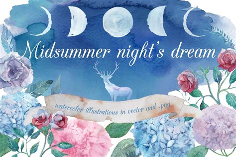 Midsummer Nights Dream Animal Illustrations ~ Creative Market