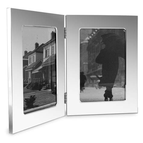 New Whitehill Studio Photo Frame Double Plain Silver 13x18cm Ebay