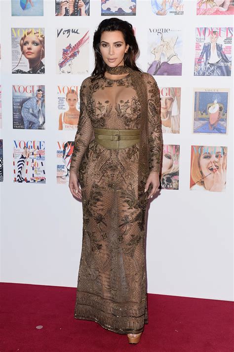 Kim Kardashian Sports Naked Dress At Vogue 100 Gala Highlights From The Event