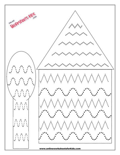 Curved And Zig Zag Line Tracing Worksheet
