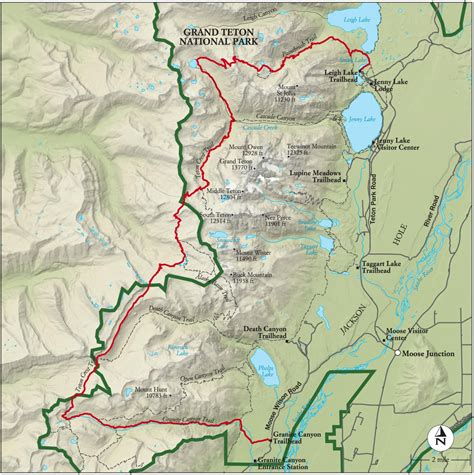 Best Grand Teton National Park Hike Trail Map National Geographic