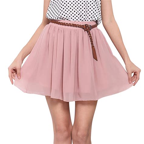 New 2017 Casual Summer Style Women Chiffon Mini Pleated Sexy Skirt Short Skirt For Women High