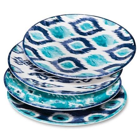 Mudhut Blue Ikat Melamine Dinner Plates Set Of Target Melamine