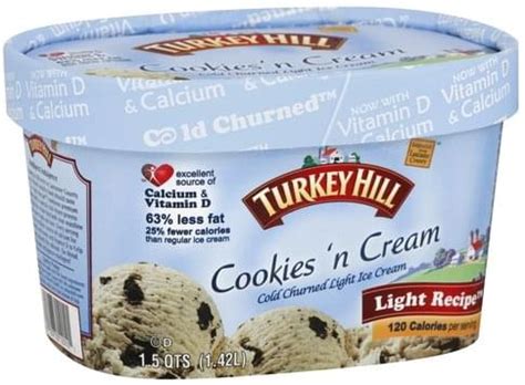 Turkey Hill Cookies N Cream Ice Cream Qt Nutrition Information
