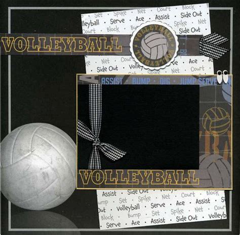 Volleyball Scrapbook Page Is Premade And Photo Ready 1595 Via Etsy