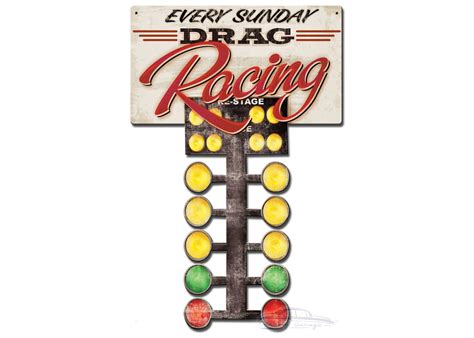 Drag Racing Metal Sign