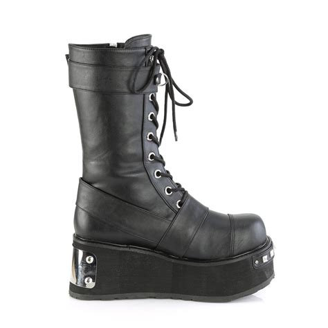 demonia trashville 250 black vegan leather unisex platform boots too fast