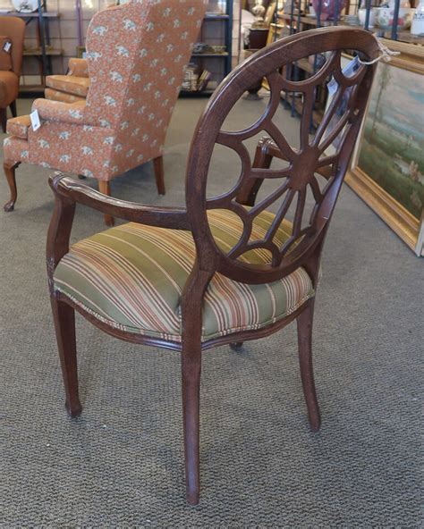 Powell spider web back accent chair, mahogany, soft gold. Spider Web Back Arm Chair | New England Home Furniture ...