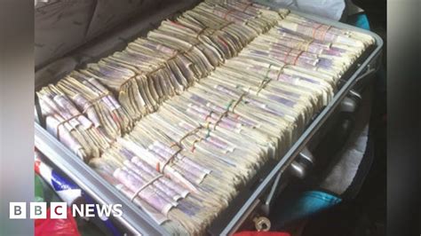 police seize £190k of county lines drugs cash in suitcase bbc news