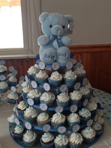 Wel e to just iced baby shower cupcakes boy. My baby shower cupcake tower | Baby shower cupcakes for ...