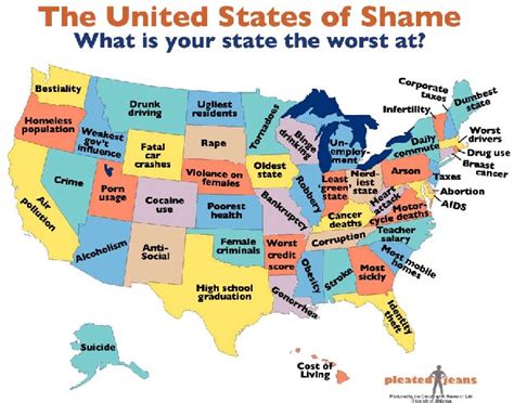 The United States Of Awesome And Shame Infographic Bit Rebels