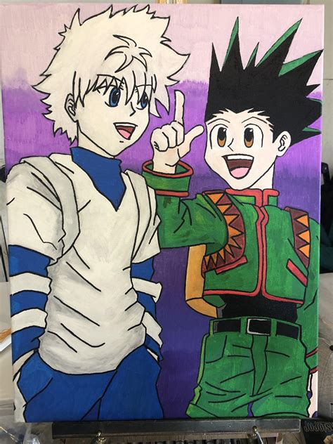 Gon X Killua Acrylic On Canvas My Painting R Hunterxhunter