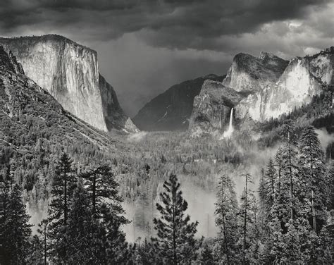 Thunderstorm Yosemite 1945 By Ansel Adams Ansel Adams Black And