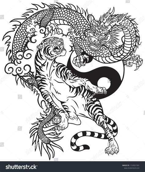 205 Imagens De Yin Yang Dragon Tiger Imagens Fotos Stock E Vetores