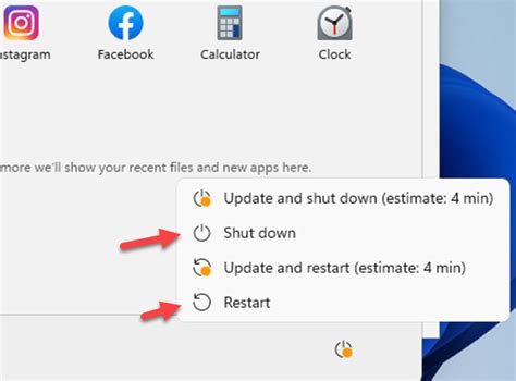 Shutdown Or Restart Windows 1011 Without Installing Updates Sysprobs