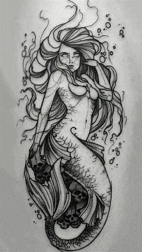 Pin By Vanessa R On Linear Mermaid Tattoo Designs Mermaid Tattoos