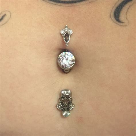 Check Out This Awesome Double Navel Piercing With Some Of Our Titanium Curves All Jewelry