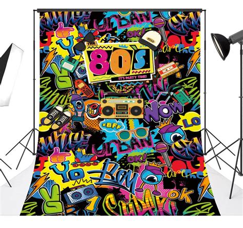 Buy Mehofoto Hip Pop 80s Themed Backdrop 80s Graffiti Photography