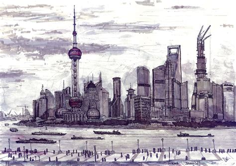 Shanghai China Plein Air Urban Sketch 2013 On Behance