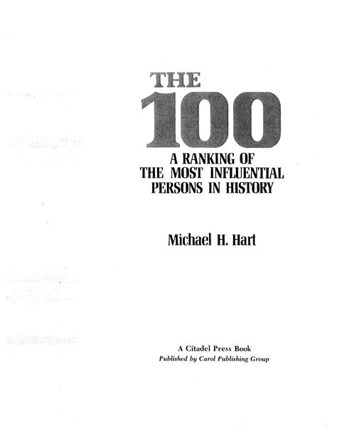 The 100 A Ranking Of The Most Influential Persons In History New