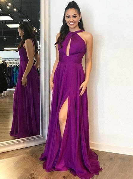 Deep Purple Prom Dresssexy Slit Evening Dress · Sancta Sophia · Online Store Powered By Storenvy