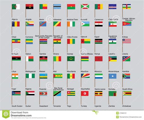 Set Of African Countries Flags Stock Image Image 27660121