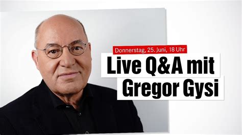 Live Q A Mit Gregor Gysi Youtube