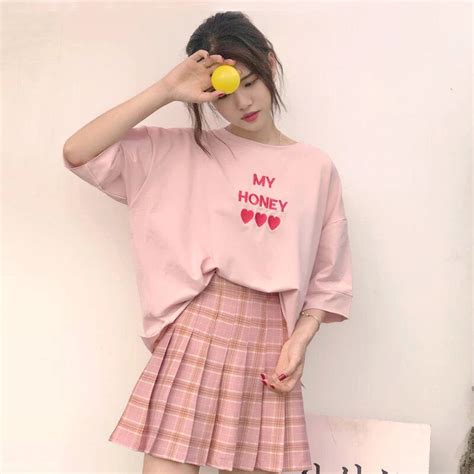 Womens Summer Clothing Korean Ulzzang T Shirts Tops Women Harajuklu Embroidery Letters Short